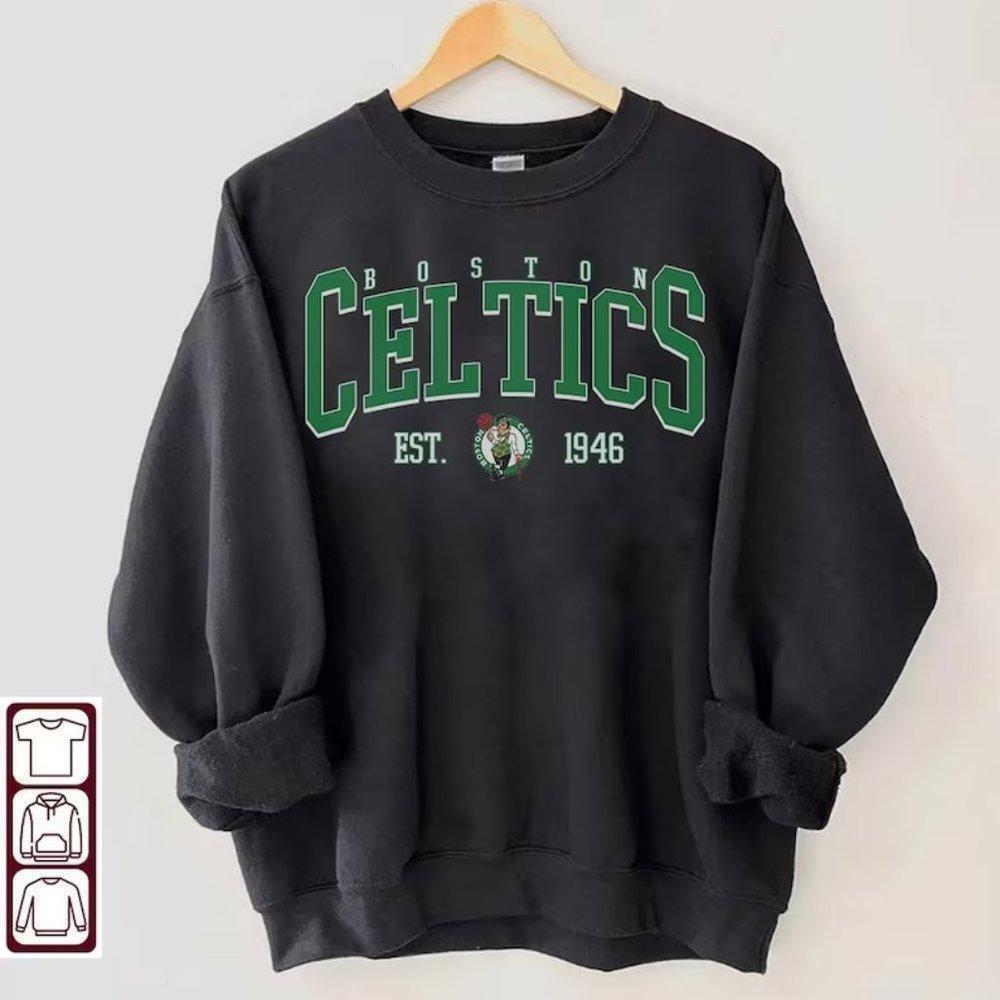 1946 Boston Celtic Basketball Sweatshirt, Celtics 90S Retro Style